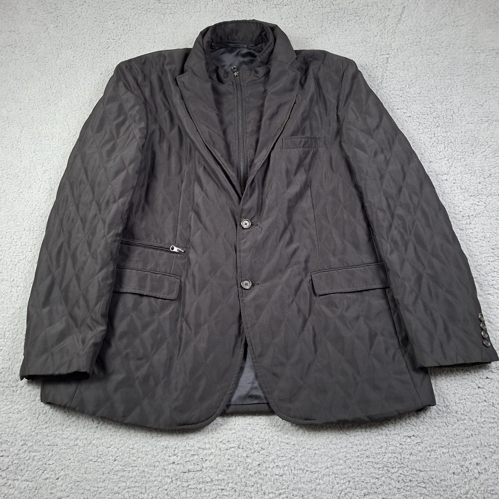 Ralph Lauren Quilted Blazer Men 46L Diamond Stitch Convertible Sport Coat